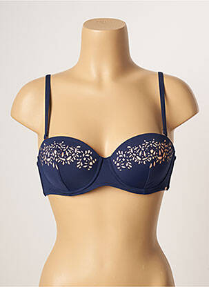 Sutien de costum de baie elasticitate top sutien modelat albastru SKINY femeie