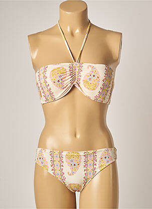Costum de baie din două piese elasticitate top sutien modelat albastru DOMANI femeie