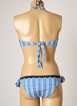 Costum de baie din două piese elasticitate top sutien modelat albastru DOMANI femeie