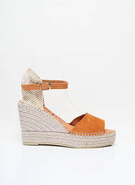 Espadrile închidere cu buclă(e) toc de 7 la 9 cm portocaliu LA MAISON DE L'ESPADRILLE femme