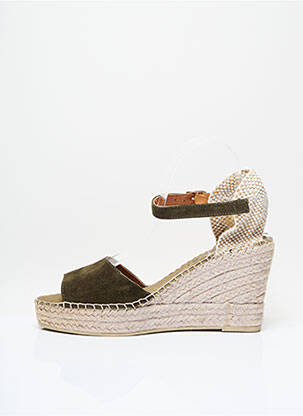 Espadrile închidere cu buclă(e) toc de 7 la 9 cm verde LA MAISON DE L'ESPADRILLE femeie