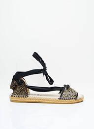 Espadrile țesătură satinată toc plat până la 3 cm negru LA MAISON DE L'ESPADRILLE femeie
