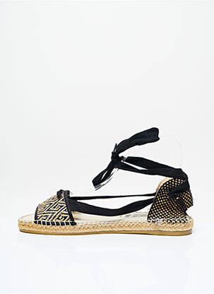 Espadrile țesătură satinată toc plat până la 3 cm negru LA MAISON DE L'ESPADRILLE femeie
