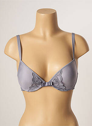 Sutien efect material satinat top sutien push-up gri PASSIONATA femeie
