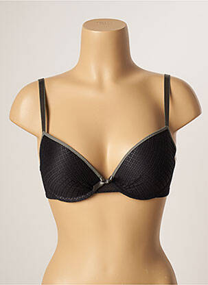 Sutien efect material satinat top sutien push-up negru PASSIONATA femeie