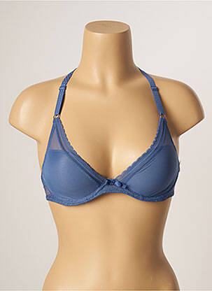 Sutien efect material satinat top sutien modelat albastru PASSIONATA femeie