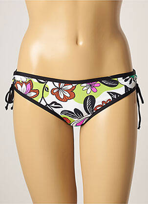 Chiloți de baie imprimeu floral bikini alb CHERRY BEACH femeie