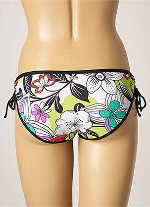Chiloți de baie imprimeu floral bikini alb CHERRY BEACH femeie