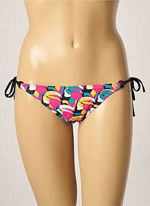 Chiloți de baie imprimeu tie and dye bikini roz CHERRY BEACH femeie