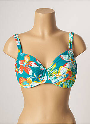 Sutien de costum de baie elasticitate sutien cupe întregi cu decolteu înalt verde BELCOR femeie