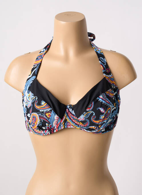 Sutien de costum de baie elasticitate sutien cupe întregi cu decolteu înalt negru BELCOR femme