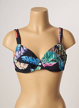 Sutien de costum de baie elasticitate sutien cupe întregi cu decolteu înalt negru BELCOR femeie