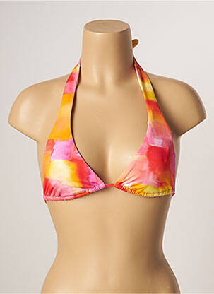 Sutien de costum de baie elasticitate top triunghiuri portocalie CHERRY BEACH femeie