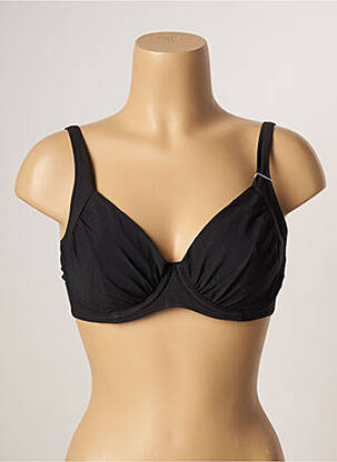 Sutien de costum de baie elasticitate sutien cupe întregi cu decolteu înalt negru BELCOR femeie
