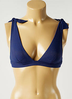 Sutien de costum de baie elasticitate top triunghiuri albastru SIMONE PERELE femeie