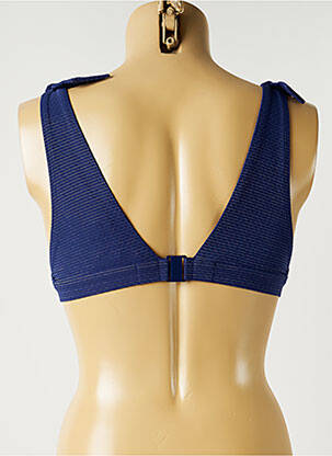 Sutien de costum de baie elasticitate top triunghiuri albastru SIMONE PERELE femeie