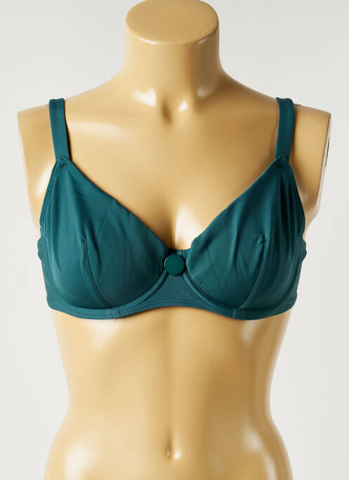 Sutien de costum de baie elasticitate sutien cupe întregi cu decolteu înalt verde SIMONE PERELE femme