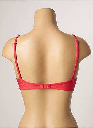 Sutien de costum de baie bretele elastice reglabile top sutien push-up roșu CHERRY BEACH femeie
