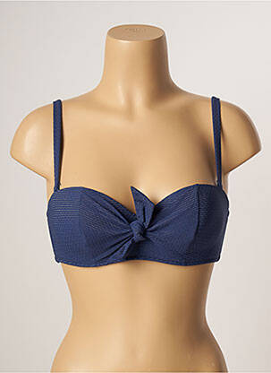 Sutien de costum de baie bretele elastice reglabile top sutien push-up albastru SIMONE PERELE femeie