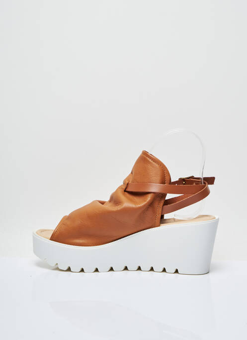 Sandale/Pantofi decupați maro SISLEY femeie