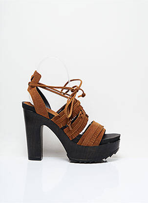 Sandale/Pantofi decupați maro SISLEY femeie