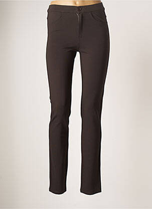 Pantalon slim elasticitate mărime normală maro YOULINE femeie