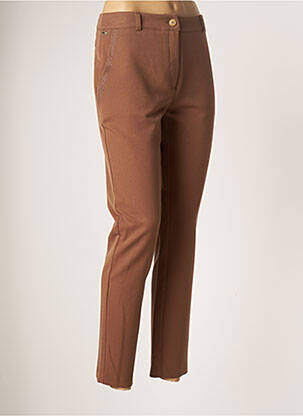 Pantalon chino maro FRED SABATIER femeie
