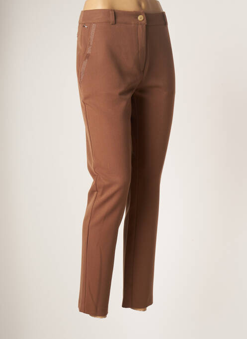 Pantalon chino maro FRED SABATIER femeie
