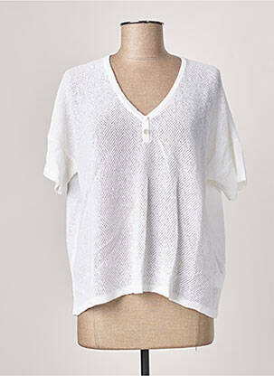 Pulover alb POLES femeie