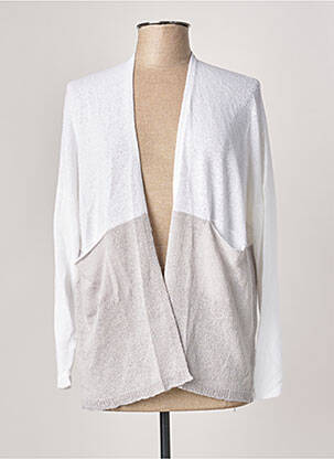 Vestă cu mâneci lungi alb POLES femeie