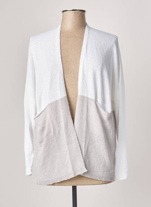 Vestă cu mâneci lungi alb POLES femeie