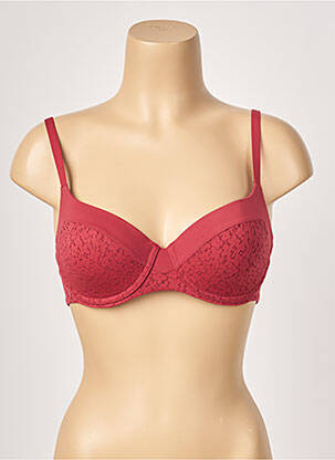 Sutien efect material satinat top sutien modelat roșu FEMILET femeie