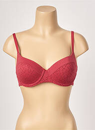 Sutien efect material satinat top sutien modelat roșu FEMILET femme
