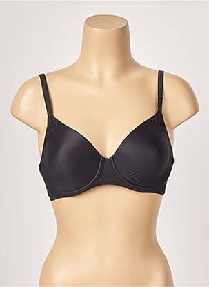 Sutien efect material satinat sutien cupe întregi cu decolteu înalt negru FEMILET femeie