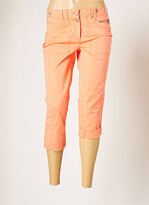 Pantalon trei sferturi elasticitate mărime normală portocaliu CECIL femme