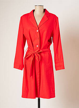 Palton lung roșu ZILCH femeie