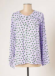 Bluză guler rotund mâneci lungi violet ZILCH femme