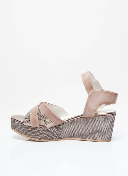 Sandale/Pantofi decupați bej REGARD femeie