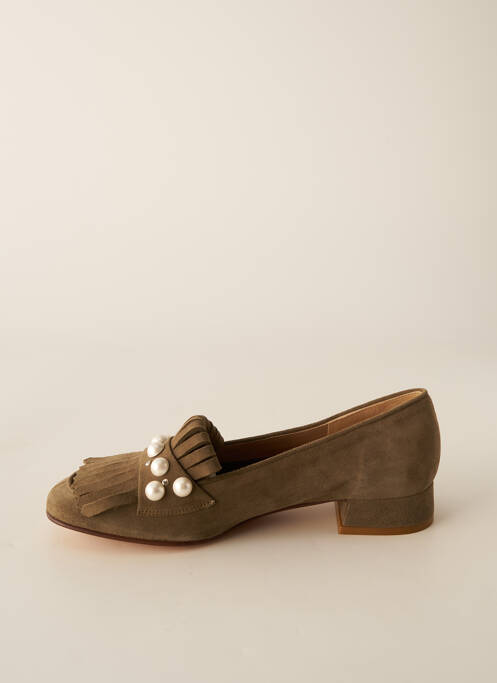 Balerine vârf rotund toc plat până la 3 cm verde CRISTINA MILLOTTI femme