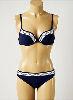 Costum de baie din două piese elasticitate top sutien modelat albastru SUNFLAIR femeie