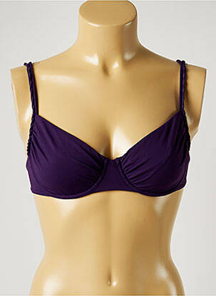 Sutien de costum de baie elasticitate sutien cupe întregi cu decolteu înalt violet MAISON LEJABY femeie
