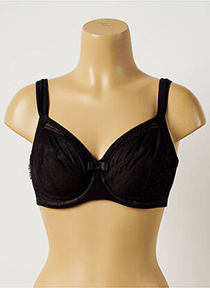 Sutien țesătură tulle sutien cupe întregi cu decolteu înalt negru ROSA FAIA femme