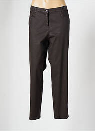 Pantalon slim țesătură poplin mărime normală maro FRANK WALDER femme