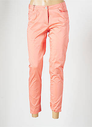 Pantalon 7/8 țesătură poplin mărime normală portocalie THALASSA femeie