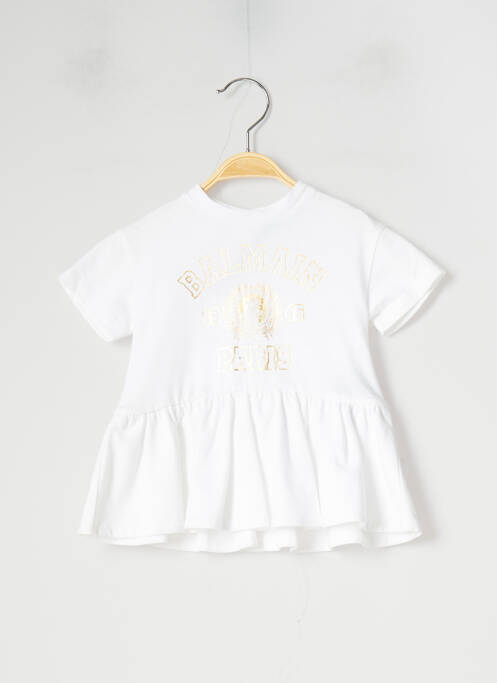 Rochie midi alb BALMAIN fată