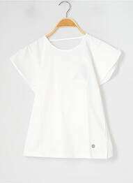Tricou țesătură jersey mâneci scurte alb LANVIN fată