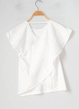Tricou țesătură jersey mâneci scurte alb LANVIN fată