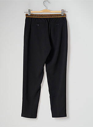 Pantalon drept croială dreaptă talie elastică negru HARTFORD fată