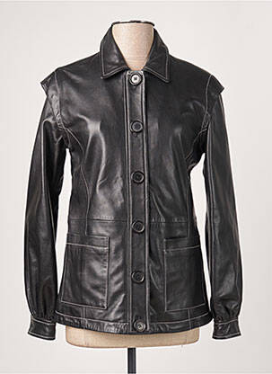 Geacă din piele negru ROSE GARDEN femeie