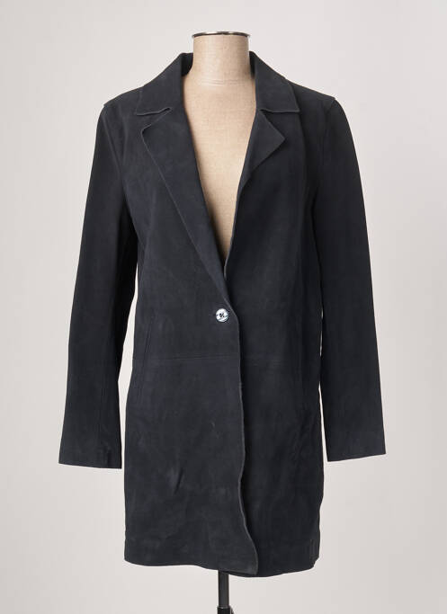 Palton lung albastru ROSE GARDEN femeie